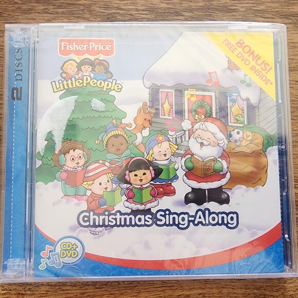 Vintage Fisher-Price Little People CD Christmas Sing-Along CD+DVD 2 Disc 2003 - Picture 1 of 3